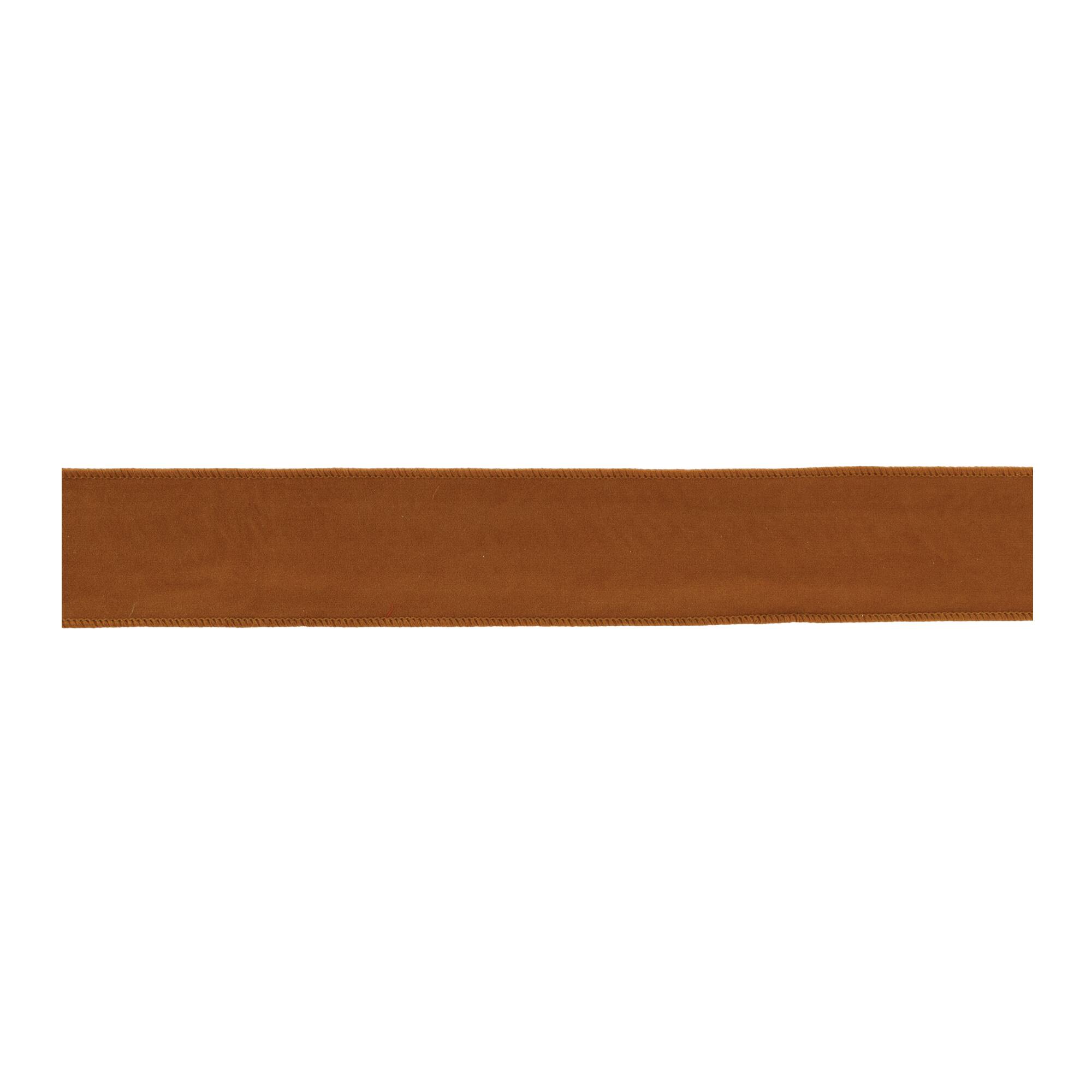 2.5" x 5yd. Burnt Orange Wired Plaid Ribbon, 2ct.